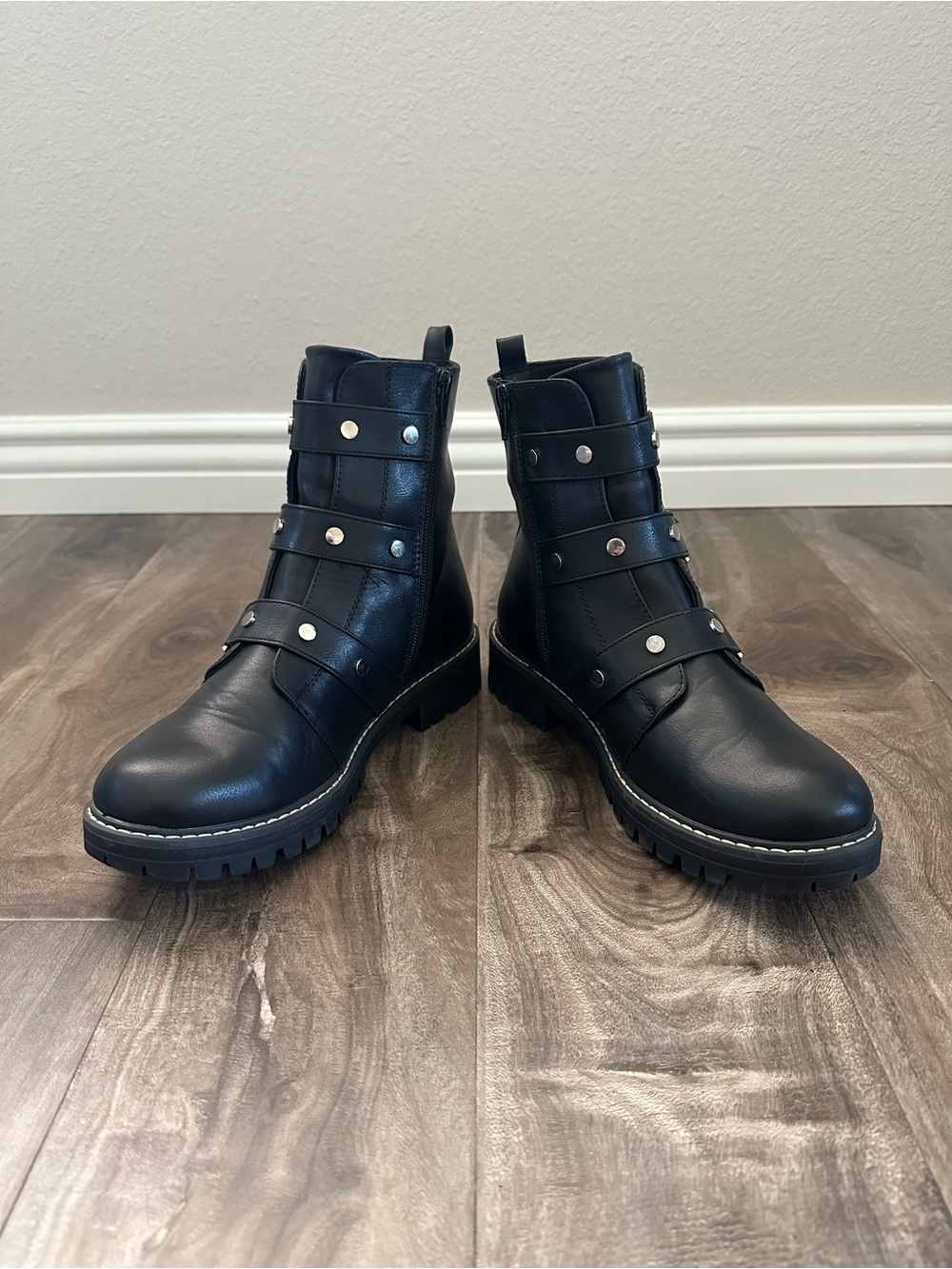 Kohl’s Cichlid Black Buckle Women’s Combat Moto Boots Size 9